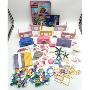 1995 Mega Bloks Fantasy Shopping Avenue Playset #9404 INCOMPLETE Pieces Parts